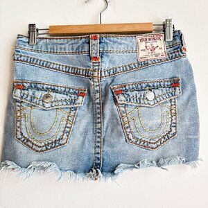True Religion SADIE mini Skirt Light Wash 28